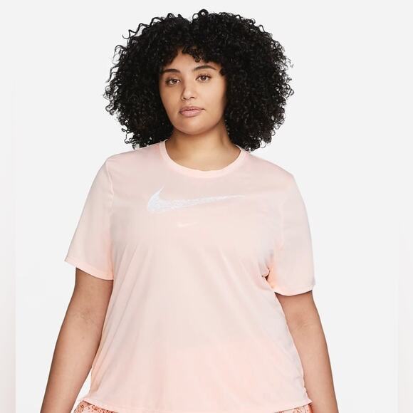 Nike Swoosh Run Women's Short-Sleeve Running Top Pink Large - Picture 1 of 7